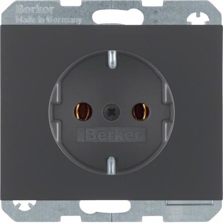Berker 47157006 Steckdose SCHUKO K.1, anthrazit matt, lackiert