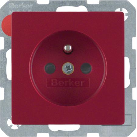Berker 6768766012 Steckdose m SK-Stift erh BS Q.x rot