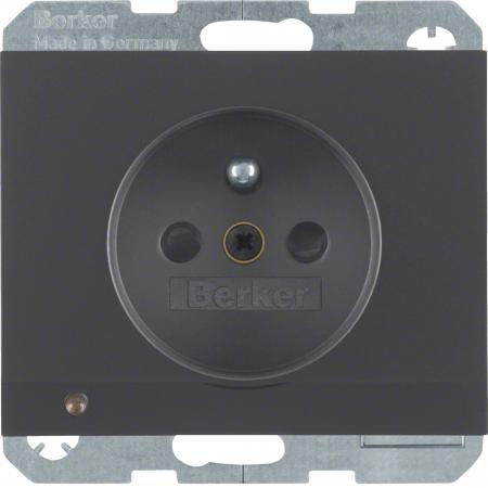 Berker Steckdose m SK-Stift LED K.1 anth