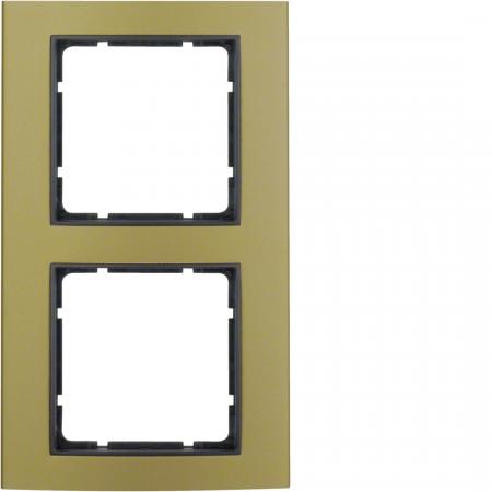 Berker 10123016 Rahmen 2fach B.3 Alu gold/anthrazit