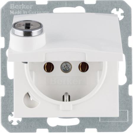 Berker 41638989 Steckd. SCHUKO SLK KD SLß S.1/B.x pw gl