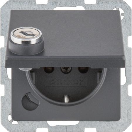 Berker 41636086 Steckdose SCHUKO  m SLK KD SLß Q.1 anth