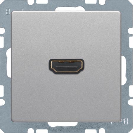 Berker 3315426084 HDMI Steckdose Q.x alu samt lackiert