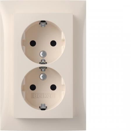 Berker 47598982 D-Steckdose SCHUKO ADP erh.BS S.1 weiß