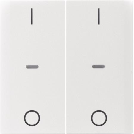 Berker 80962389 Abdeck. Tast.-M. 2f. I/O S.1/B.x pw gl