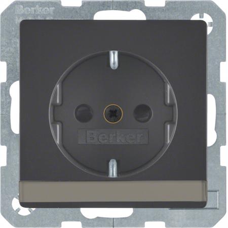 Berker MAN0204323 STD SCHUKO m BF erh BS Q.1/Q.3 schwarz