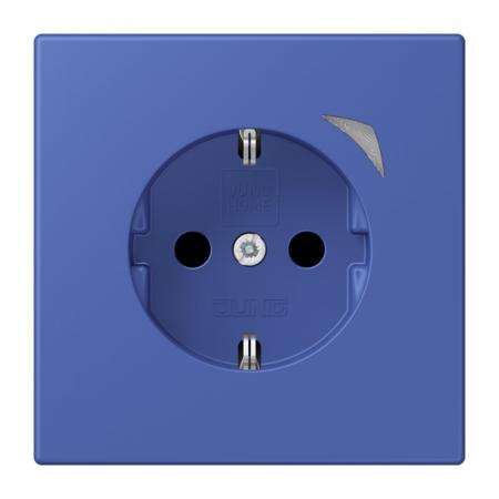 JUNG HOME Smart SCHUKO Steckdose 16 A 250 V, Bluetooth Mesh, Funktionsanzeige, Safety Plus, Serie LS, bleu outremer 31, BT LC 1521 S 206