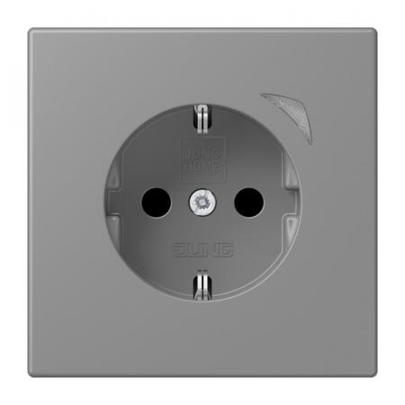 JUNG HOME Smart SCHUKO Steckdose Energy 16 A 250 V, Leistungs- und Energiemessung, Bluetooth Mesh, Serie LS, gris 31, BT LC 1521 SE 203