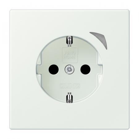 JUNG HOME Smart SCHUKO Steckdose Energy 16 A 250 V, Leistungs- und Energiemessung, Bluetooth Mesh, Safety Plus, Serie LS, outremer gris, BT LC 1521 SE 210
