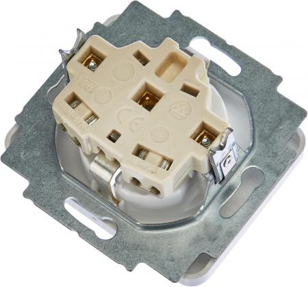 Busch-Jaeger alpha SCHUKO Steckdosen-Einsatz studioweiß hochglanz 16 A 250 V  20 EUC-24G