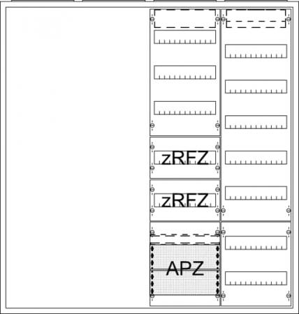 ABB STRIEBEL & JOHN AA47A2AR2V Ausbauzählerschrank A47 2F 1V3R2A2 1V7