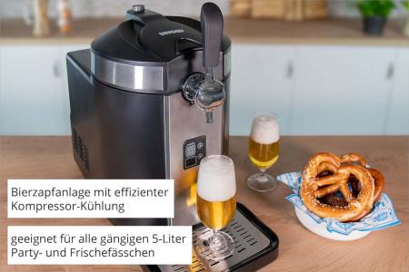 Unold 48975 Bierzapfanlage Franzl Zapfanlage mit integriertem Bierkühler 5 liter mit Kühlung