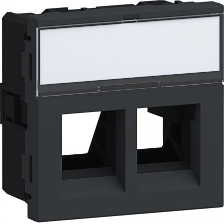 Hager Montageset 2xRJ45 Typ 01 45x45 gs