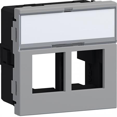 Hager Montageset 2xMedia Typ 01 45x45 alu