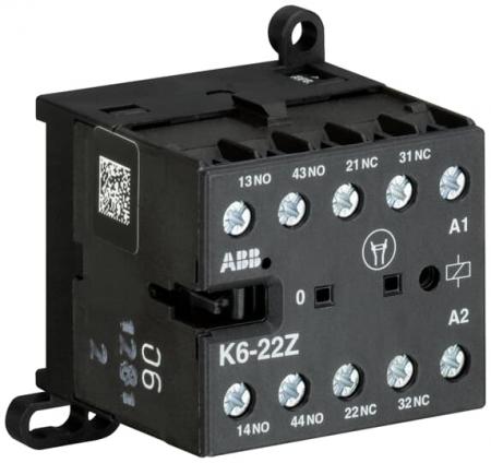 ABB K6-22Z-02 Kleinhilfsschütz, 2S+2Ö, 42 V 40-450 Hz