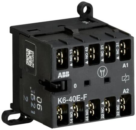 ABB K6-40E-F-84 Kleinhilfsschütz, 110-127 V 40-450 Hz