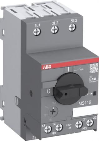 ABB MS116-16-HKF1-11 Motorschutzschalter 10 ... 16 A, mit frontseitigem Hilfsschalter 1S+1Ö