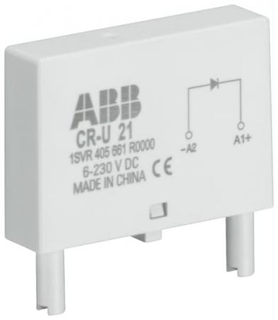 ABB CR-U 41B Steckmodul Diode und LED rot für CR-U, 24-60VDC, A1+, A2-