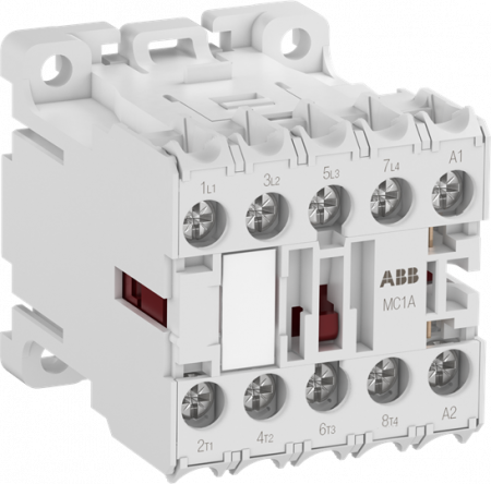 ABB MC1A400AR1 Kleinschütz, 4-polig, 4S, 24 V 50/60 Hz, Ringkabelschuhanschluss