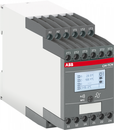ABB CM-TCN.012P Temperaturüberwachungsrelais -200..+850°C, 24-240V AC/DC, Push-In, Modbus RTU