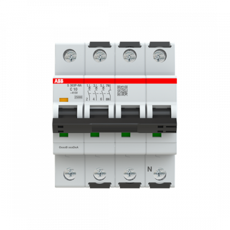 ABB S303P-C10NA Sicherungsautomat C-Char., 25 kA, 10A, 3+NA