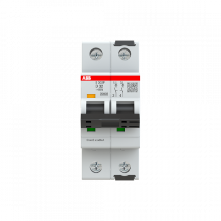 ABB S302P-D32 Sicherungsautomat D-Char., 25 kA, 32A, 2P