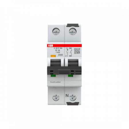 ABB S301P-B16NA Sicherungsautomat B-Char., 25 kA, 16A, 1+NA