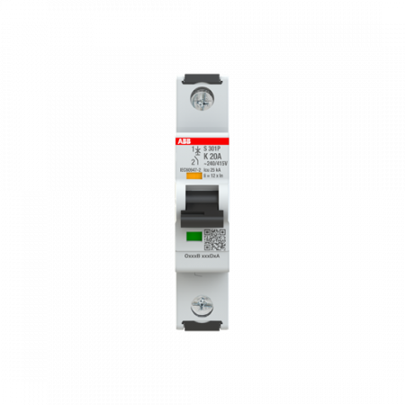 ABB S301P-K20 Sicherungsautomat K-Char., 25 kA, 20A, 1P