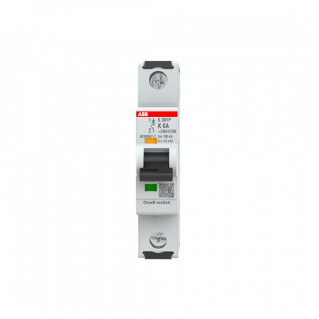 ABB S301P-K6 Sicherungsautomat K-Char., 25 kA, 6A, 1P