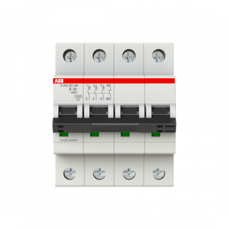 ABB S203MT-B30NA Sicherungsautomat B-Char., 10kA, 30A, 3P, +NA
