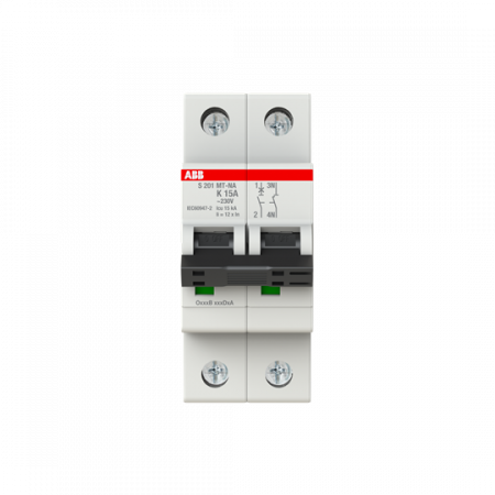 ABB S201MT-K15NA Sicherungsautomat K-Char., 10kA, 15A, 1P, +NA