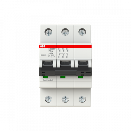ABB S203MT-Z2 Sicherungsautomat Z-Char., 10kA, 2A, 3P