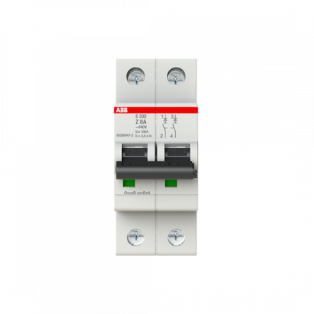 ABB S202-Z8 Sicherungsautomat Z-Char., 6 kA, 8 A, 2P