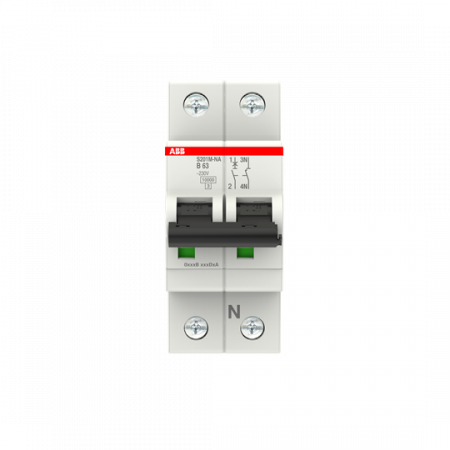 ABB S201M-B63NA Sicherungsautomat B-Char., 10 kA, 63 A, 1P+NA