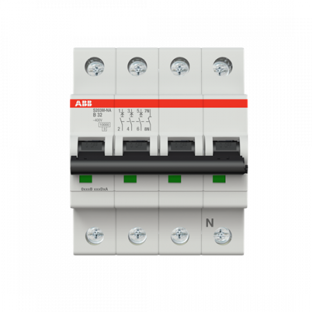 ABB S203M-B32NA Sicherungsautomat B-Char., 10 kA, 32 A, 3P+NA