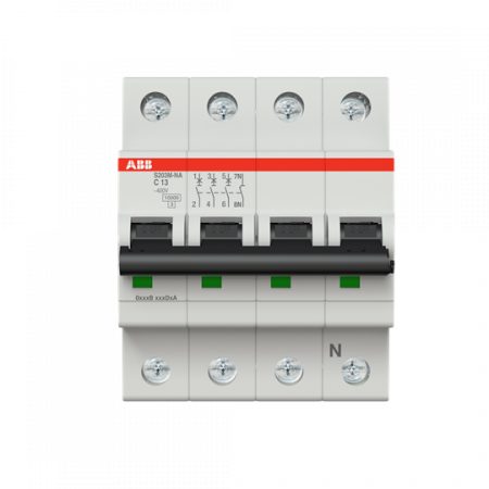 ABB S203M-C13NA Sicherungsautomat C-Char., 10 kA, 13 A, 3P+NA