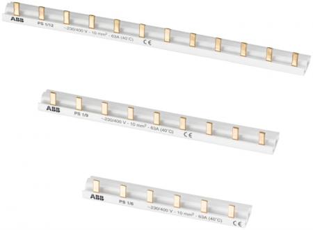 ABB PS1/38H Phasenschiene 1-phasig, 38 Pins, 10 mm², mit HK Phasenfolge L1-H(frei)-L1-H(frei)-...