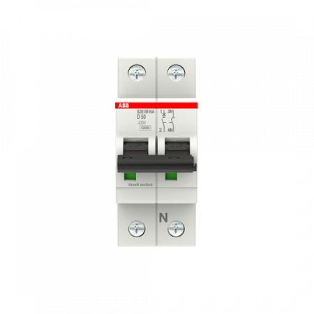 ABB S201M-D50NA Sicherungsautomat D-Char., 10 kA, 50 A, 1P+NA