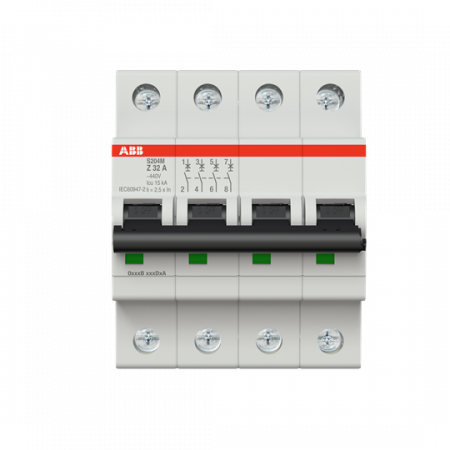 ABB S204M-Z32 Sicherungsautomat Z-Char., 10 kA, 32 A, 4P