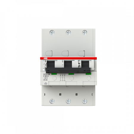 ABB S753DR-E80 Hauptleitungsschutzschalter SH-Schalter in E-Char., 25kA, 80A, 3P