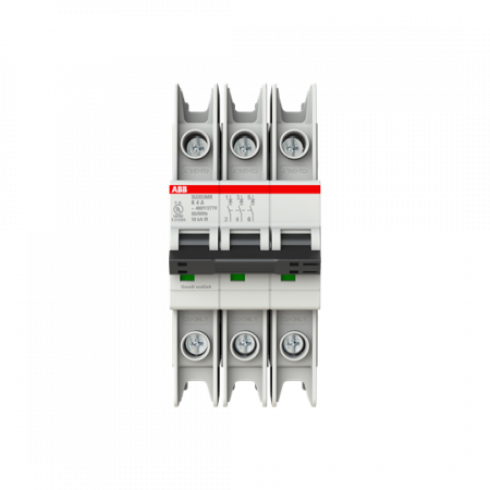 ABB SU203MR-K4 Sicherungsautomat K-Char., 10kA, 4A, 3P, RTT UL 489, Ringkabelanschluss