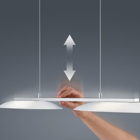 Helestra SALLY LED Pendelleuchte 22 W 1890 lm 2800 K Warmweiß CASAMBI Smart 95 cm Mattnickel