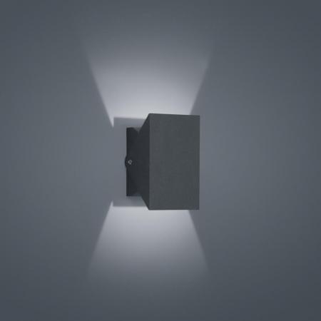 Helestra FREE A18605.93 LED-Wandleuchte 10 W 3000 K Warmweiß, Graphit, 520 lm, IP54, Up-/Downlight