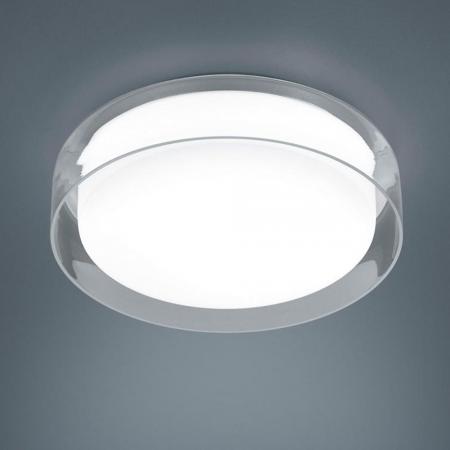 Helestra OLVI 15/1931.04 LED-Deckenleuchte 12 W 2900 K Warmweiß, Chrom, Opal weiß/klar, 1020 lm, IP44, nicht dimmbar