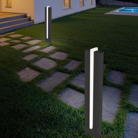 Helestra OKI LED Pollerleuchte 25W 1360 lm 3000 K Warmweiß Graphit IP54