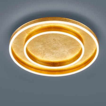 Helestra SONA LED Deckenleuchte 60 W 4690 lm 2900 K Warmweiß CASAMBI Smart Ø 59,5 cm Blattgold