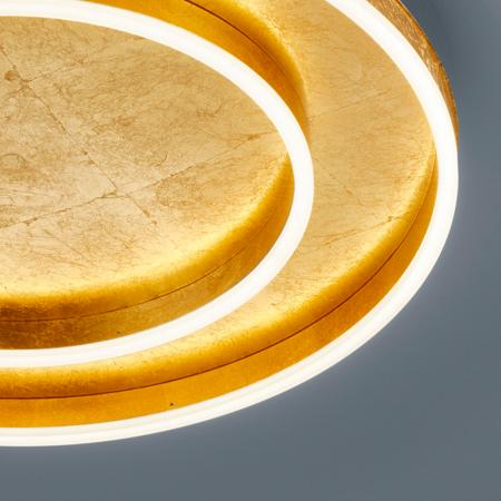 Helestra SONA LED Deckenleuchte 60 W 4690 lm 2900 K Warmweiß CASAMBI Smart Ø 59,5 cm Blattgold