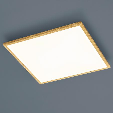 Helestra RACK LED Deckenleuchte 21 W 1800 lm 2900 K Warmweiß CASAMBI Smart 40 x 40 cm Blattgold
