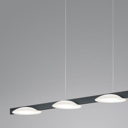 Helestra POLE LED Pendelleuchte 41 W 2880 lm 2700 K Warmweiß CRI 90–100 4-flammig dimmbar CASAMBI optional Mattschwarz