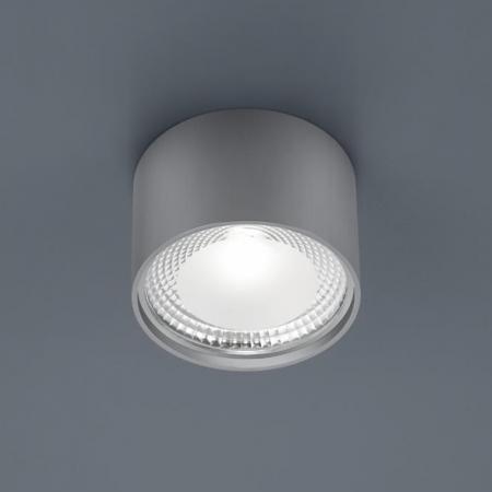 HELESTRA KARI LED Deckenleuchte 12 W 1030 lm 2700 K Warmweiß Ø 115 mm Mattnickel teilsatiniertes Glas dimmbar